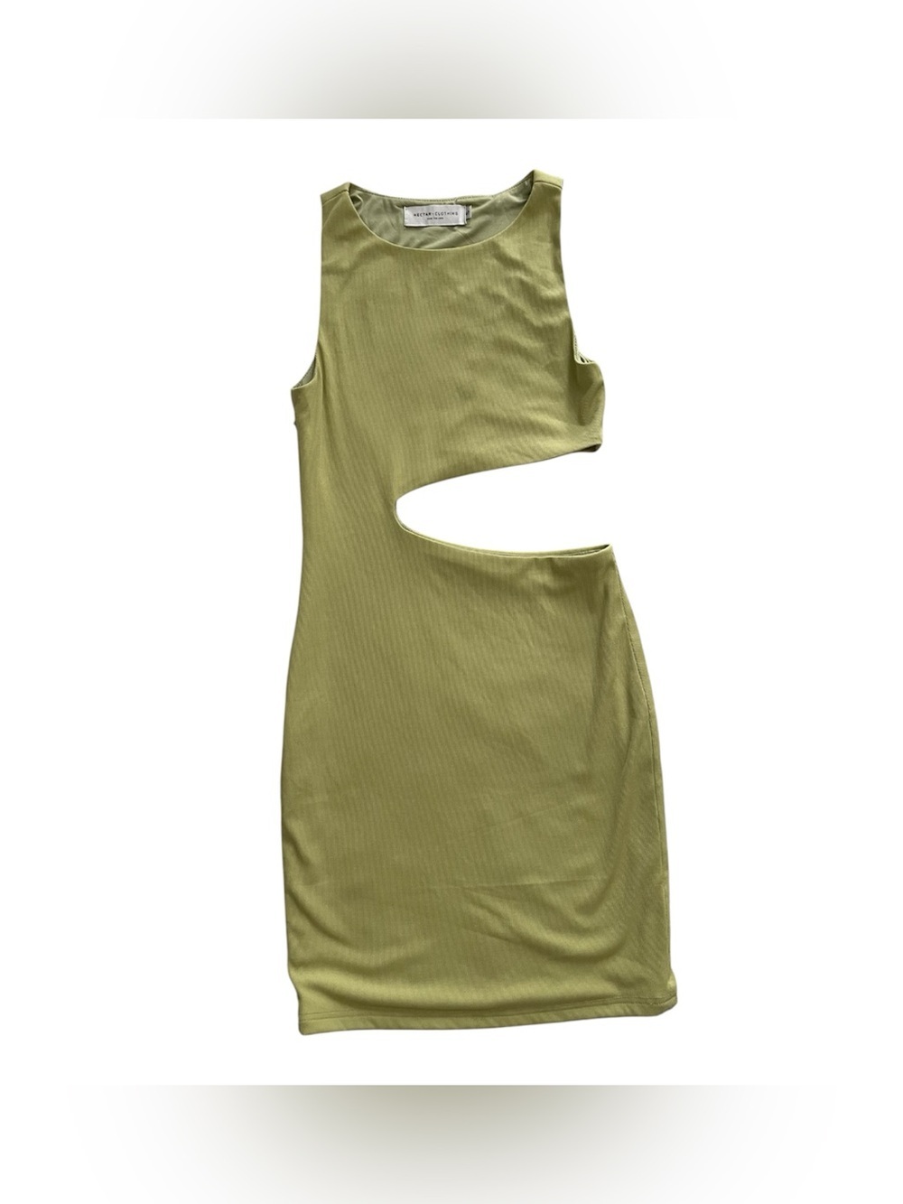 Nectar Clothing Womens size Small Olive Color Side Cutout Bodycon Dress